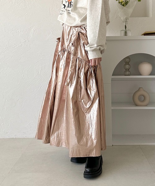 apres jour clair(アプレジュールクレア)の「【apres jour clair】アソートサイドリボンスカート【ZOZOTOWN限定アイテム】(スカート・レディース・シルバー/チャコールグレー/アイボリー/ゴールド・X-LARGE/フリー)」の17枚目の写真