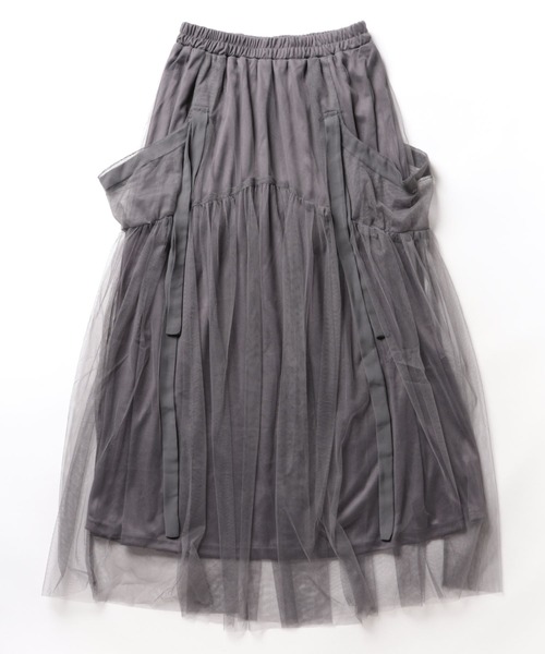 apres jour clair(アプレジュールクレア)の「【apres jour clair】アソートサイドリボンスカート【ZOZOTOWN限定アイテム】(スカート・レディース・シルバー/チャコールグレー/アイボリー/ゴールド・X-LARGE/フリー)」の6枚目の写真