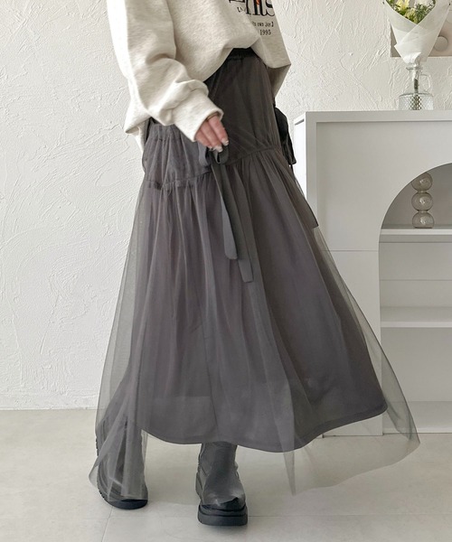 apres jour clair(アプレジュールクレア)の「【apres jour clair】アソートサイドリボンスカート【ZOZOTOWN限定アイテム】(スカート・レディース・シルバー/チャコールグレー/アイボリー/ゴールド・X-LARGE/フリー)」の10枚目の写真
