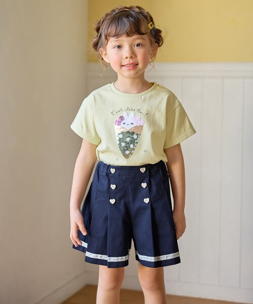 ANY(エニィ)の「ミラクルスパンコール 半袖 Tシャツ(Tシャツ/カットソー・キッズ・黄緑系/ピンク系/ライラック系・110/120/130/100)」の9枚目の写真