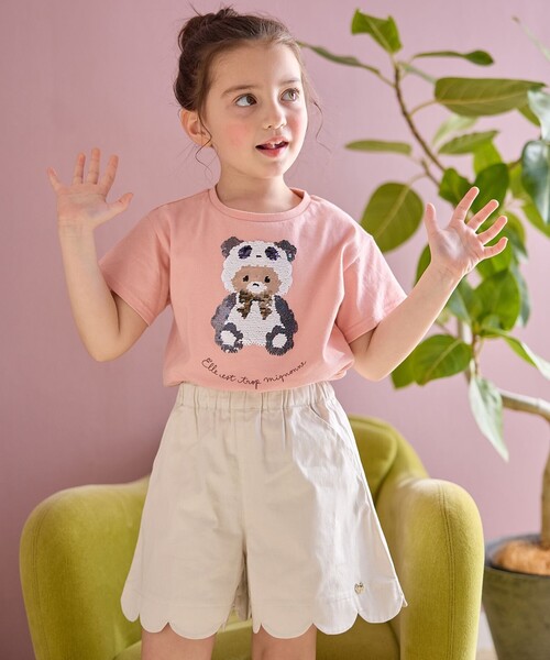 ANY(エニィ)の「ミラクルスパンコール 半袖 Tシャツ(Tシャツ/カットソー・キッズ・黄緑系/ピンク系/ライラック系・110/120/130/100)」の14枚目の写真