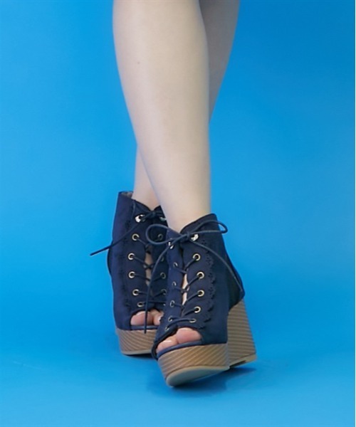 大人女性の セール】レースアップブーサン（サンダル）｜axes femme 靴
