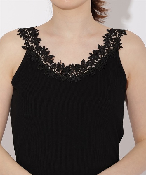 WILLSELECTION（ウィルセレクション）の「テレコレースキャミソール（キャミソール・レディース・ブラック/オフホワイト・FREE）」の15枚目の写真