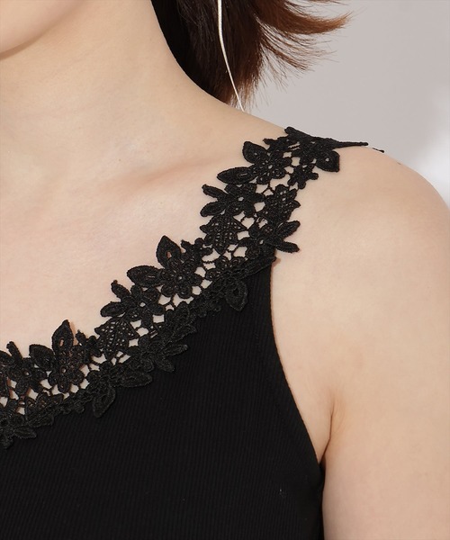 WILLSELECTION（ウィルセレクション）の「テレコレースキャミソール（キャミソール・レディース・ブラック/オフホワイト・FREE）」の16枚目の写真