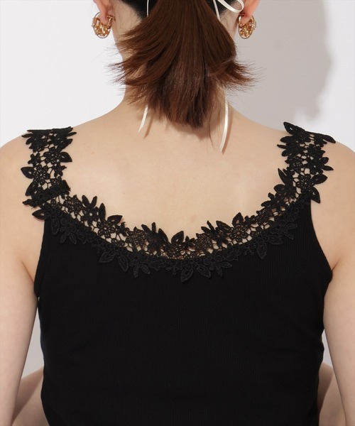 WILLSELECTION（ウィルセレクション）の「テレコレースキャミソール（キャミソール・レディース・ブラック/オフホワイト・FREE）」の17枚目の写真