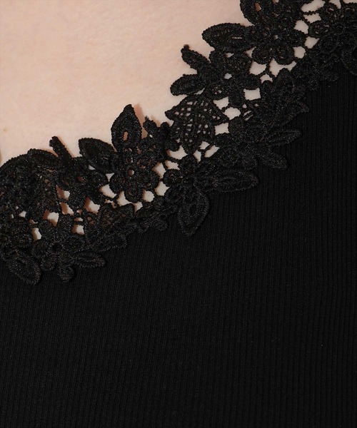 WILLSELECTION（ウィルセレクション）の「テレコレースキャミソール（キャミソール・レディース・ブラック/オフホワイト・FREE）」の18枚目の写真