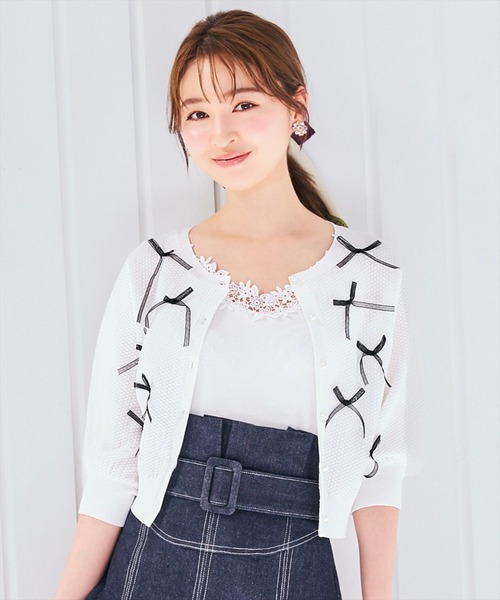 WILLSELECTION（ウィルセレクション）の「テレコレースキャミソール（キャミソール・レディース・ブラック/オフホワイト・FREE）」の9枚目の写真