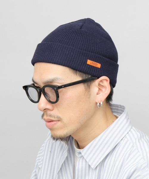 UNIVERSAL OVERALL(ユニバーサルオーバーオール)の「オレンジネームタグ 綿麻 ニットワッチ(ニットキャップ/ビーニー・メンズ・ネイビー/ブラック/グレー・FREE)」の17枚目の写真