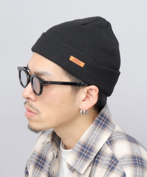 UNIVERSAL OVERALL(ユニバーサルオーバーオール)の「オレンジネームタグ 綿麻 ニットワッチ(ニットキャップ/ビーニー・メンズ・ネイビー/ブラック/グレー・FREE)」の14枚目の写真