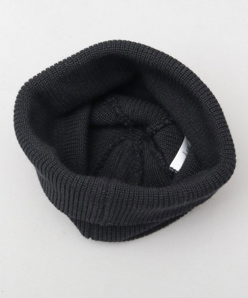 UNIVERSAL OVERALL(ユニバーサルオーバーオール)の「オレンジネームタグ 綿麻 ニットワッチ(ニットキャップ/ビーニー・メンズ・ネイビー/ブラック/グレー・FREE)」の4枚目の写真