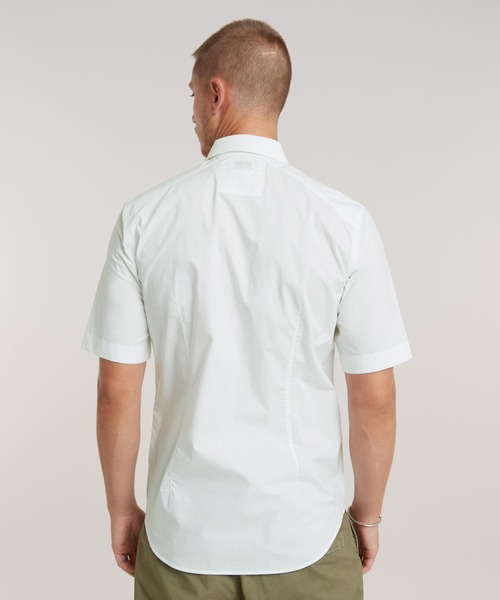 G-STAR(ジースター)の「G4A SLIM SHIRT/ミリタリーディテールスリムシャツ(シャツ/ブラウス・メンズ・ホワイト/ダークブルー・SMALL/MEDIUM/LARGE/X-LARGE/X-SMALL)」の3枚目の写真