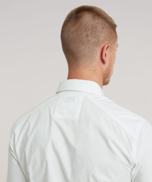 G-STAR(ジースター)の「G4A SLIM SHIRT/ミリタリーディテールスリムシャツ(シャツ/ブラウス・メンズ・ホワイト/ダークブルー・SMALL/MEDIUM/LARGE/X-LARGE/X-SMALL)」の5枚目の写真
