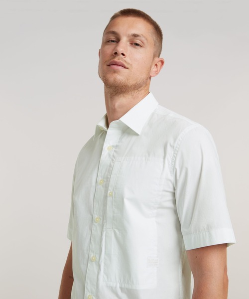 G-STAR(ジースター)の「G4A SLIM SHIRT/ミリタリーディテールスリムシャツ(シャツ/ブラウス・メンズ・ホワイト/ダークブルー・SMALL/MEDIUM/LARGE/X-LARGE/X-SMALL)」の6枚目の写真