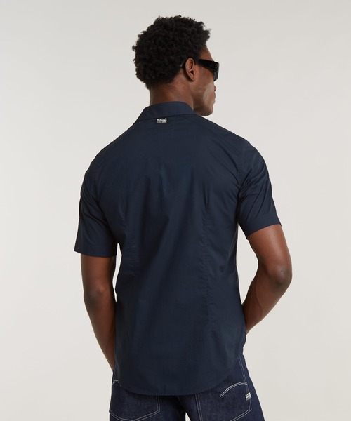 G-STAR(ジースター)の「G4A SLIM SHIRT/ミリタリーディテールスリムシャツ(シャツ/ブラウス・メンズ・ホワイト/ダークブルー・SMALL/MEDIUM/LARGE/X-LARGE/X-SMALL)」の9枚目の写真