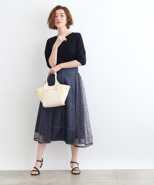 grove（グローブ）の「◆カガリクリテ2WAYトート（トートバッグ・レディース・サックスブルー/アイボリー/キャメル/ライトグレー・00）」の5枚目の写真