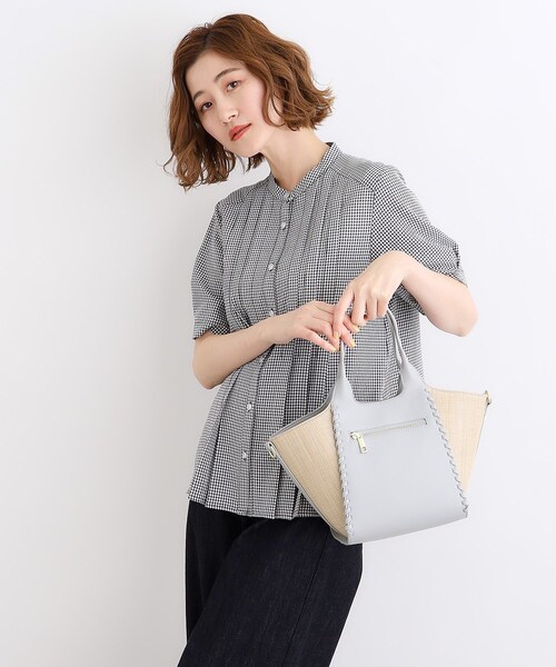 grove（グローブ）の「◆カガリクリテ2WAYトート（トートバッグ・レディース・サックスブルー/アイボリー/キャメル/ライトグレー・00）」の22枚目の写真