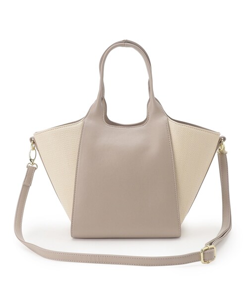 grove（グローブ）の「◆カガリクリテ2WAYトート（トートバッグ・レディース・サックスブルー/アイボリー/キャメル/ライトグレー・00）」の14枚目の写真