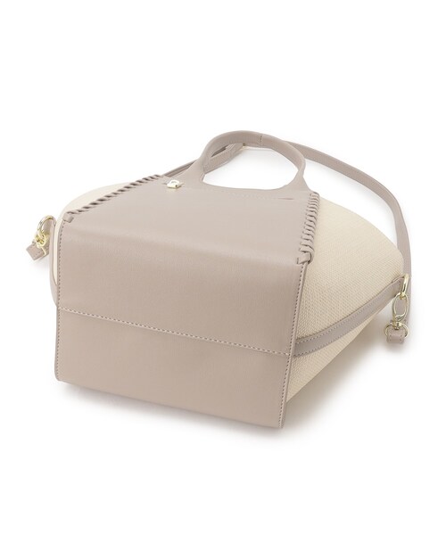 grove（グローブ）の「◆カガリクリテ2WAYトート（トートバッグ・レディース・サックスブルー/アイボリー/キャメル/ライトグレー・00）」の13枚目の写真