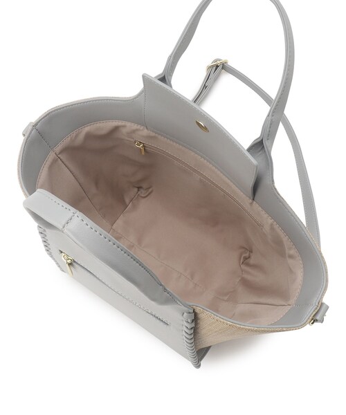 grove（グローブ）の「◆カガリクリテ2WAYトート（トートバッグ・レディース・サックスブルー/アイボリー/キャメル/ライトグレー・00）」の9枚目の写真