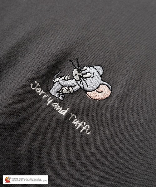 Tom＆Jerry（トムアンドジェリー）の「【TOM＆JERRY/トムとジェリー】キャラクターイラスト BIGサガラ刺繍デザイン ワイドシルエット クルーネックTシャツ/半袖Tシャツ（Tシャツ/カットソー・メンズ・ホワイト/ライトグリーン/グレイッシュブルー/チャコールグレー・L/M）」の13枚目の写真