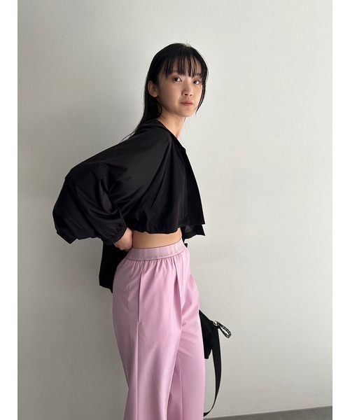 emmi（エミ）の「eco ラッシュガードポンチョフーディー（ナイロンジャケット・レディース・ブラック/オフホワイト・FREE）」の22枚目の写真