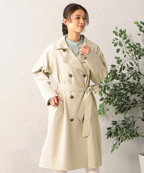 FOUND GOOD（ファウンドグッド）の「イージーケアトレンチ（トレンチコート・レディース・ベージュ/アイボリー/ネイビー・S/M/L）」の6枚目の写真