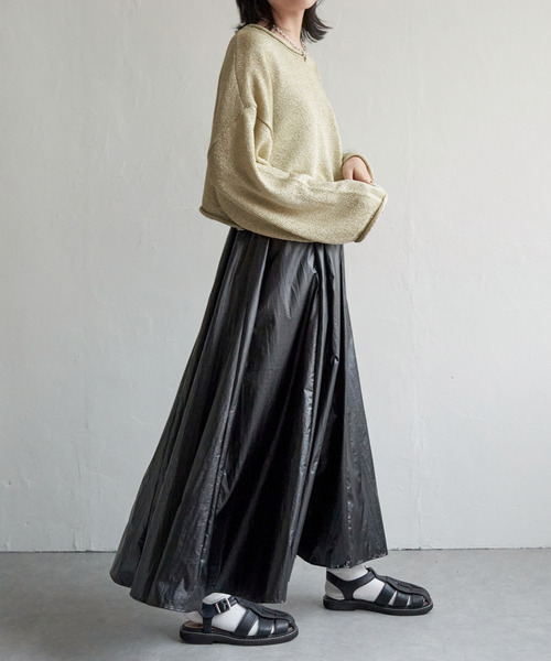 VENCEEXCHANGE（ヴァンスエクスチェンジ）の「メタリックギャザースカート（スカート・レディース・シルバー/ブルー/ブラック/オフホワイト・FREE）」の14枚目の写真