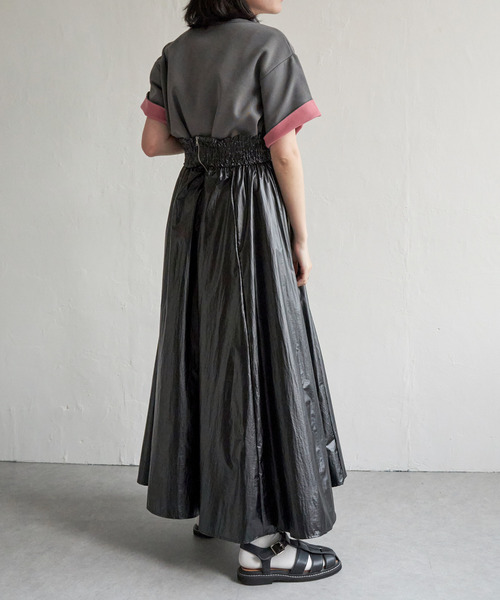 VENCEEXCHANGE（ヴァンスエクスチェンジ）の「メタリックギャザースカート（スカート・レディース・シルバー/ブルー/ブラック/オフホワイト・FREE）」の18枚目の写真