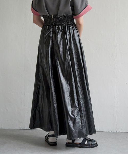 VENCEEXCHANGE（ヴァンスエクスチェンジ）の「メタリックギャザースカート（スカート・レディース・シルバー/ブルー/ブラック/オフホワイト・FREE）」の12枚目の写真