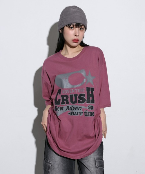セール】[UNISEX]ヴィンテージY2Kレタリングオーバーサイズ半袖T