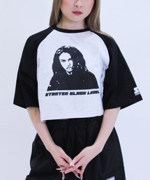 STARTER ショート丈 ラグランプリントTシャツ / レディース チビT ラグランTシャツ プリントTシャツ
