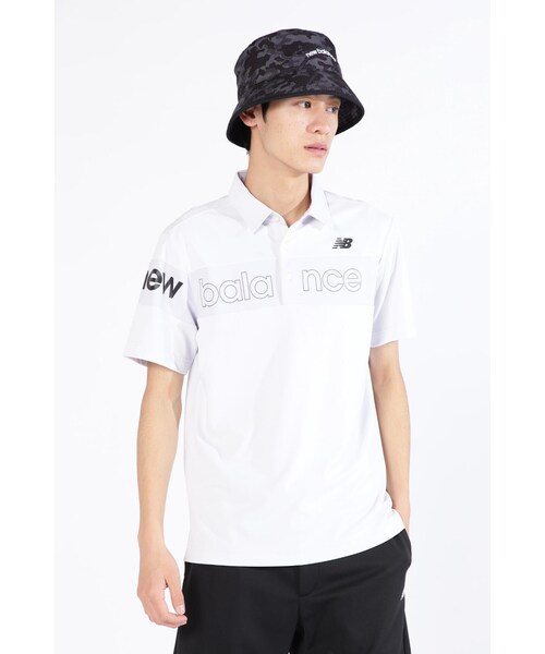 New Balance Golf(ニューバランスゴルフ)の「【new balance golf】こかげMAX 半袖 カラーシャツ (MENS SPORT)(ポロシャツ・メンズ・ブルー系その他2/ホワイト/ブラック・LARGE/X-LARGE/MEDIUM/XX-LARGE)」の2枚目の写真