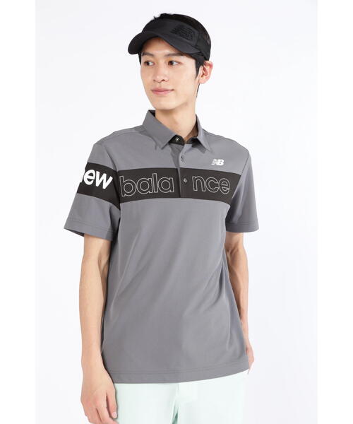 New Balance Golf(ニューバランスゴルフ)の「【new balance golf】こかげMAX 半袖 カラーシャツ (MENS SPORT)(ポロシャツ・メンズ・ブルー系その他2/ホワイト/ブラック・LARGE/X-LARGE/MEDIUM/XX-LARGE)」の1枚目の写真