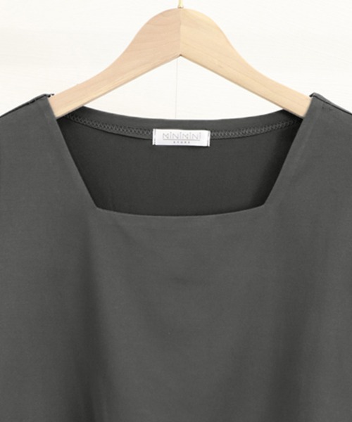 Miniministore(ミニミニストア)の「ショート丈Tシャツ レディース 半袖韓国(Tシャツ/カットソー・レディース・ダークグレー/ホワイト/ブラック・FREE)」の19枚目の写真