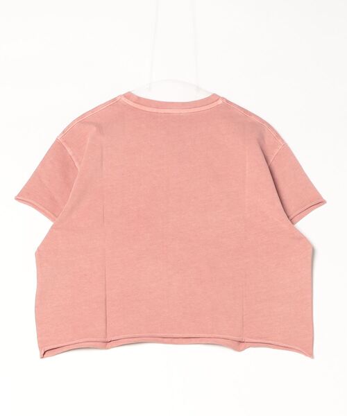 TOMMY HILFIGER(トミーヒルフィガー)の「ミュートガーメントダイコープロゴTシャツ(Tシャツ/カットソー・レディース・アイボリー/ピンク・MEDIUM/SMALL/X-SMALL)」の7枚目の写真