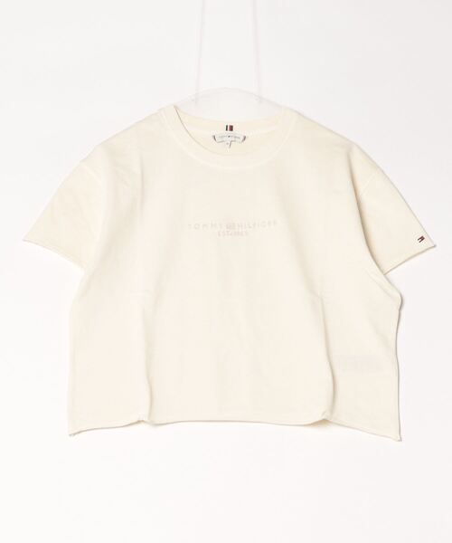 TOMMY HILFIGER(トミーヒルフィガー)の「ミュートガーメントダイコープロゴTシャツ(Tシャツ/カットソー・レディース・アイボリー/ピンク・MEDIUM/SMALL/X-SMALL)」の8枚目の写真