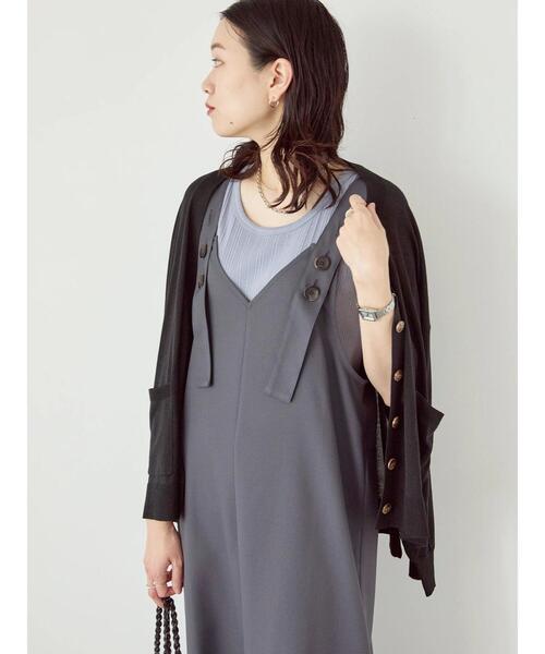 サマンサモスモス[WaterlessLinen]前後2WAYジャンパースカート Samansa Mos2（サマンサ モスモス）の「【Water less Linen