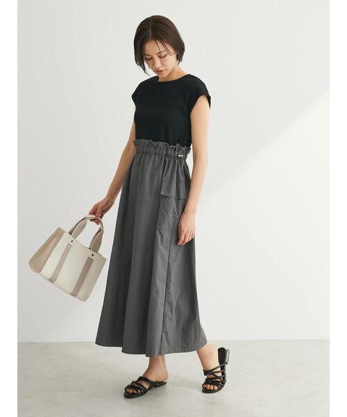 ELENCARE DUE(エレンカーレデュエ)の「・ELENCARE DUE ミリタリードッキングワンピ(ワンピース・レディース・アイボリー/カーキ/ブラック/チャコールグレー・FREE)」の6枚目の写真