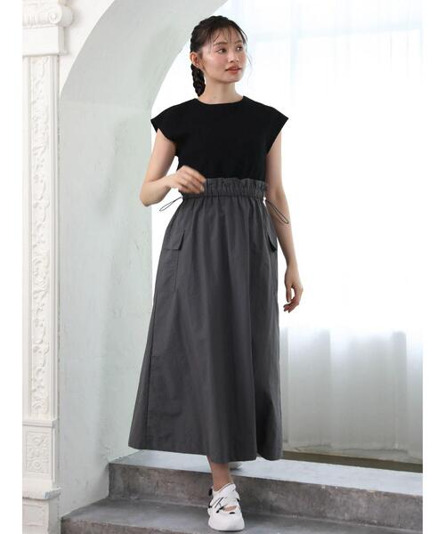 ELENCARE DUE(エレンカーレデュエ)の「・ELENCARE DUE ミリタリードッキングワンピ(ワンピース・レディース・アイボリー/カーキ/ブラック/チャコールグレー・FREE)」の16枚目の写真