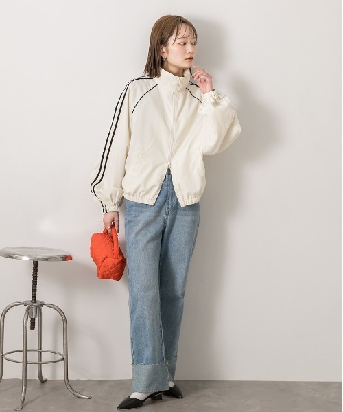 ad thie（アドティエ）の「サイドライン スタンドカラーブルゾン（ブルゾン・レディース・ブラック/ライトブルー/オフホワイト/ピンク・FREE）」の13枚目の写真
