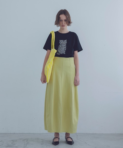 SIMEON FARRAR(シメオンファラー)の「SIMEON FARRAR / embroidery cat tee(エンブロイダリーキャットTシャツ)(Tシャツ/カットソー・レディース・ブラック・36)」の4枚目の写真
