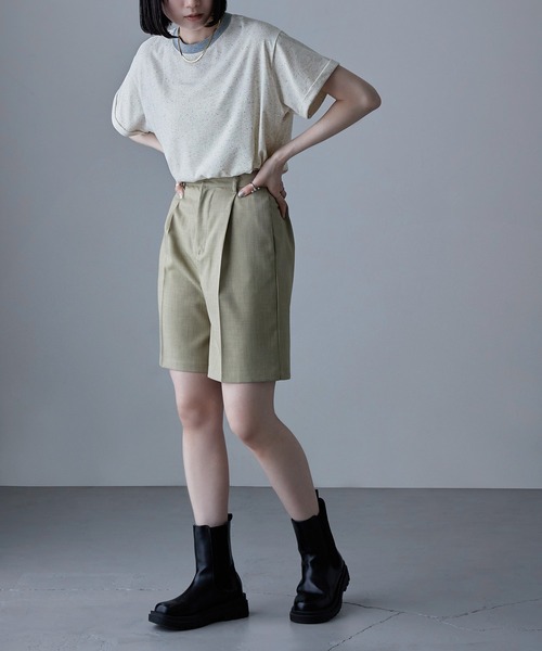 etoll.(エトル)の「カラーネップリンガーネックTシャツ(Tシャツ/カットソー・レディース・アイボリー/グレー/ベージュ・M)」の12枚目の写真