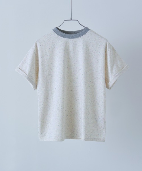 tシャツ カラーネップTシャツ レディース etoll.（エトル）の「カラーネップリンガーネックTシャツ（T