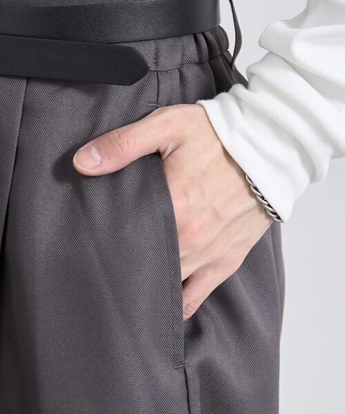 WEGO（ウィゴー）の「WEGO/【★大好評により再入荷！WEB限定★】センタープレスワイドスラックス（スラックス・メンズ・ブラック/グレー・SMALL/LARGE/MEDIUM）」の10枚目の写真