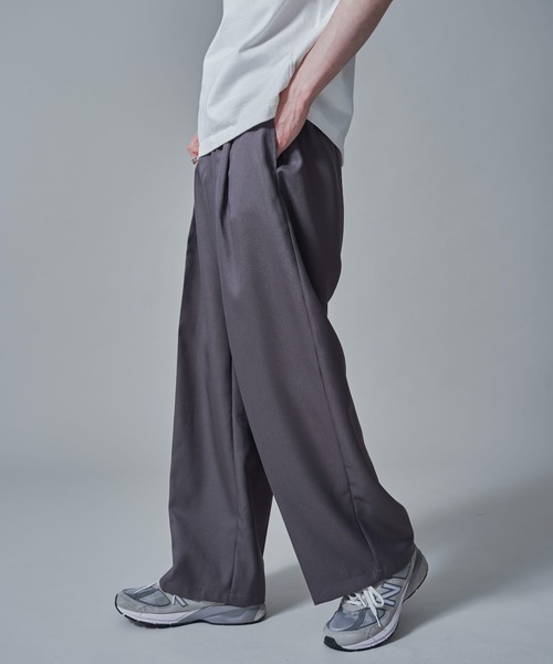 WEGO（ウィゴー）の「WEGO/【25秋冬★大好評により再入荷！WEB限定】センタープレスワイドスラックス（スラックス・メンズ・ブラック/グレー・SMALL/LARGE/MEDIUM）」の18枚目の写真