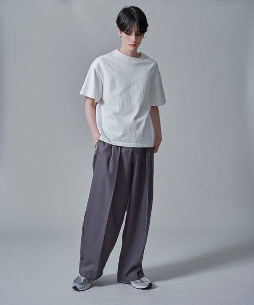 WEGO（ウィゴー）の「WEGO/【25秋冬★大好評により再入荷！WEB限定】センタープレスワイドスラックス（スラックス・メンズ・ブラック/グレー・SMALL/LARGE/MEDIUM）」の10枚目の写真