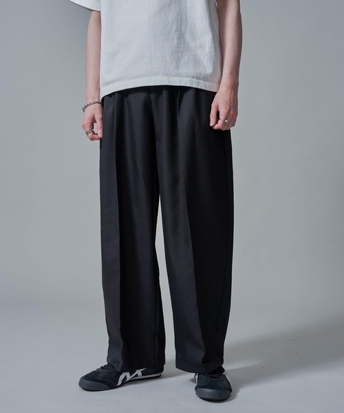 WEGO（ウィゴー）の「WEGO/【25秋冬★大好評により再入荷！WEB限定】センタープレスワイドスラックス（スラックス・メンズ・ブラック/グレー・SMALL/LARGE/MEDIUM）」の15枚目の写真