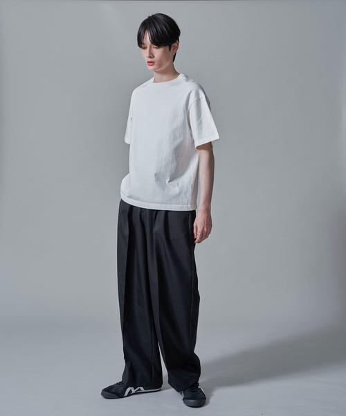 WEGO（ウィゴー）の「WEGO/【25秋冬★大好評により再入荷！WEB限定】センタープレスワイドスラックス（スラックス・メンズ・ブラック/グレー・SMALL/LARGE/MEDIUM）」の7枚目の写真