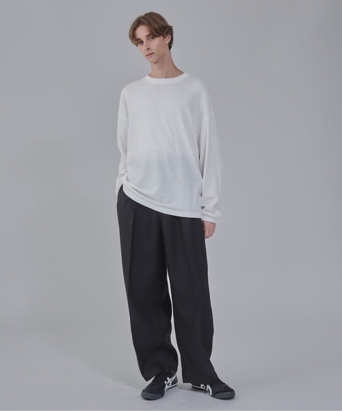 WEGO（ウィゴー）の「WEGO/【★大好評により再入荷！WEB限定★】センタープレスワイドスラックス（スラックス・メンズ・ブラック/グレー・SMALL/LARGE/MEDIUM）」の20枚目の写真