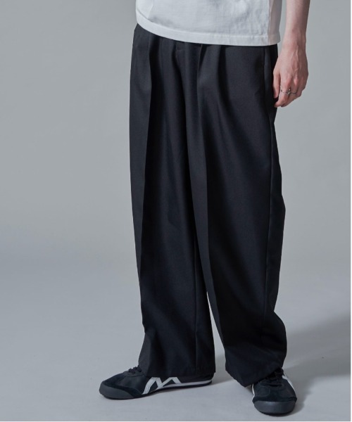 WEGO（ウィゴー）の「WEGO/【★大好評により再入荷！WEB限定★】センタープレスワイドスラックス（スラックス・メンズ・ブラック/グレー・SMALL/LARGE/MEDIUM）」の22枚目の写真